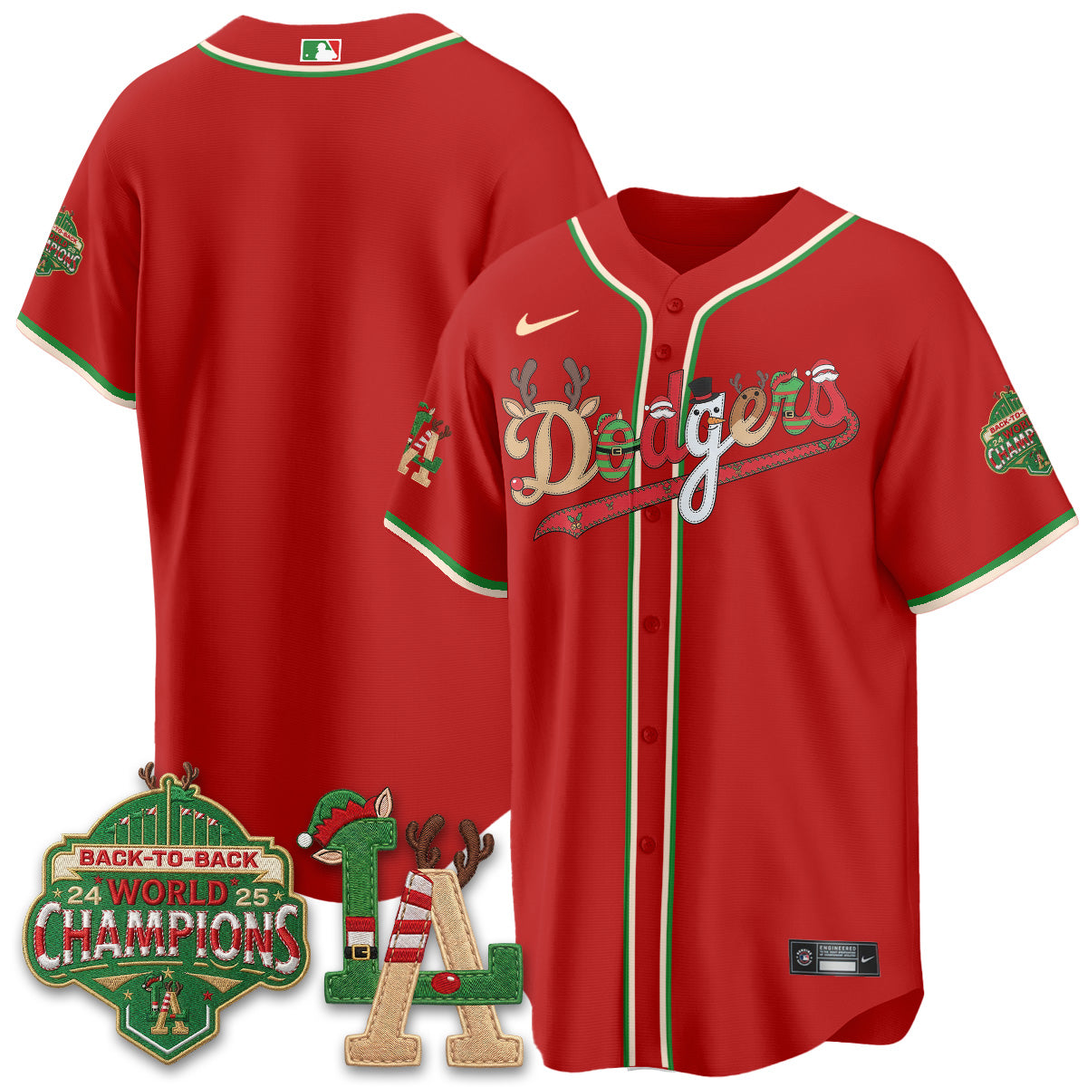 Los Angeles Dodgers 2026 Christmas Edition Vapor Jersey- Stitched