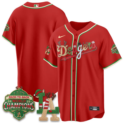 Los Angeles Dodgers 2026 Christmas Edition Vapor Jersey- Stitched