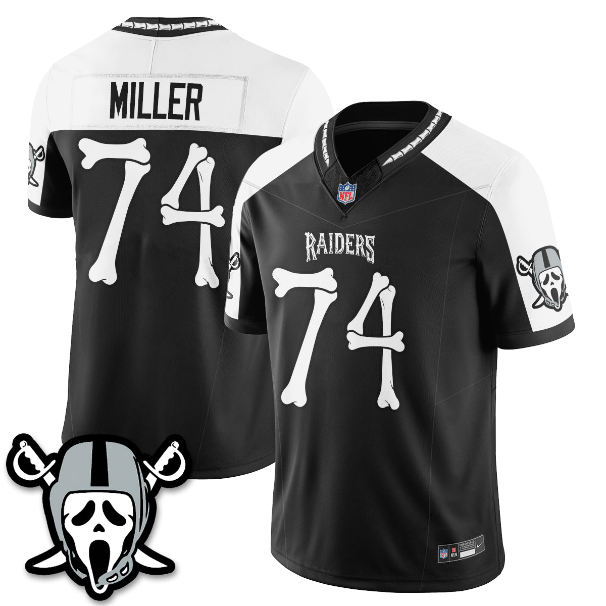 Las Vegas Raiders x Ghost Face Edition Vapor Jersey - Stitched