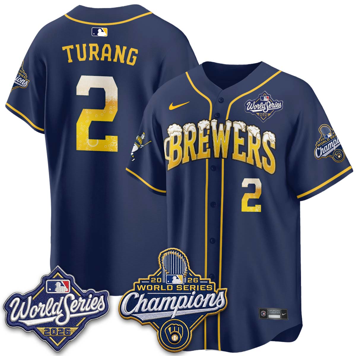 MIL "Pitcher & Pint" 2026 WS Champions Vapor Jersey - Stitched