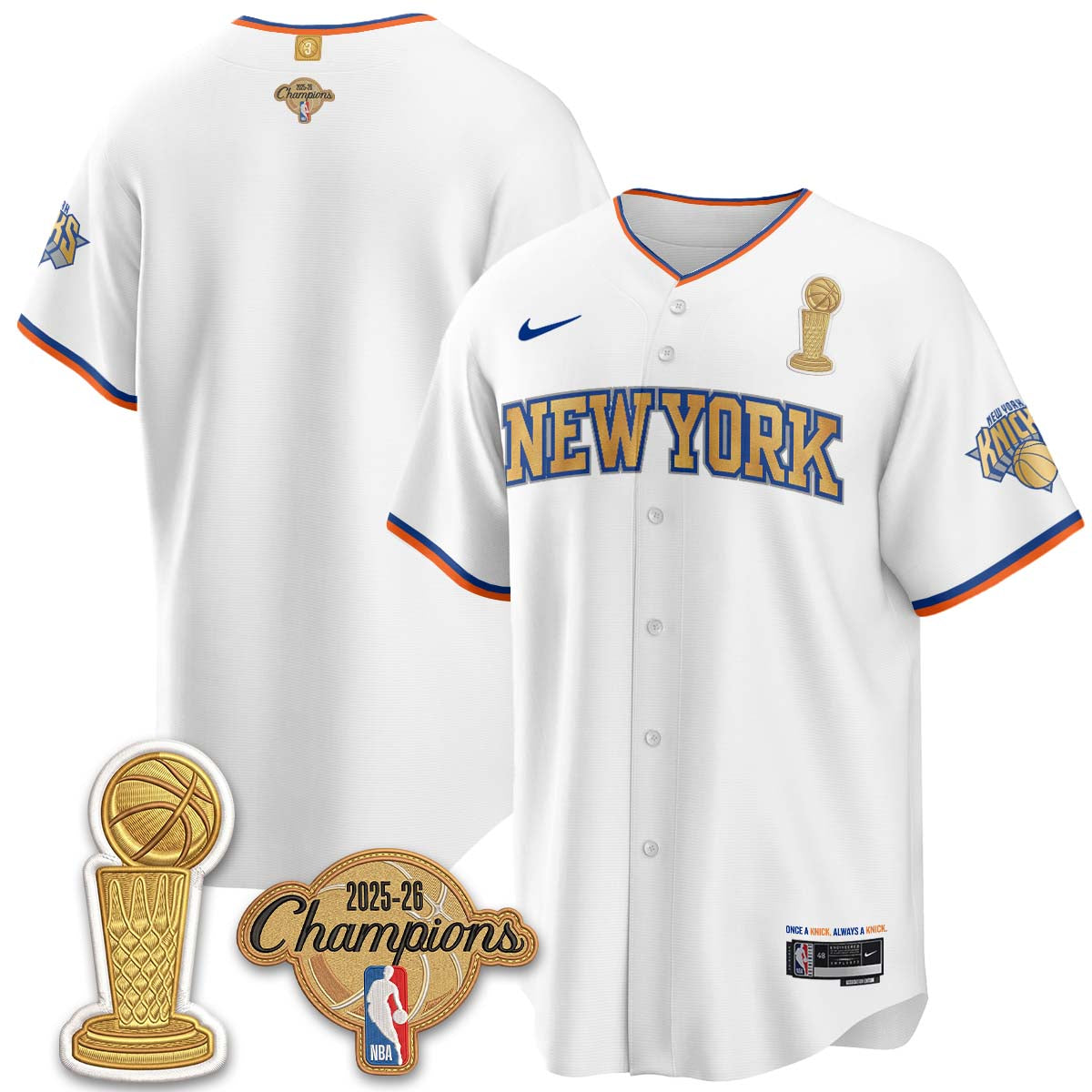 NYK Champions Night Baseball Vapor Jersey - Stitched