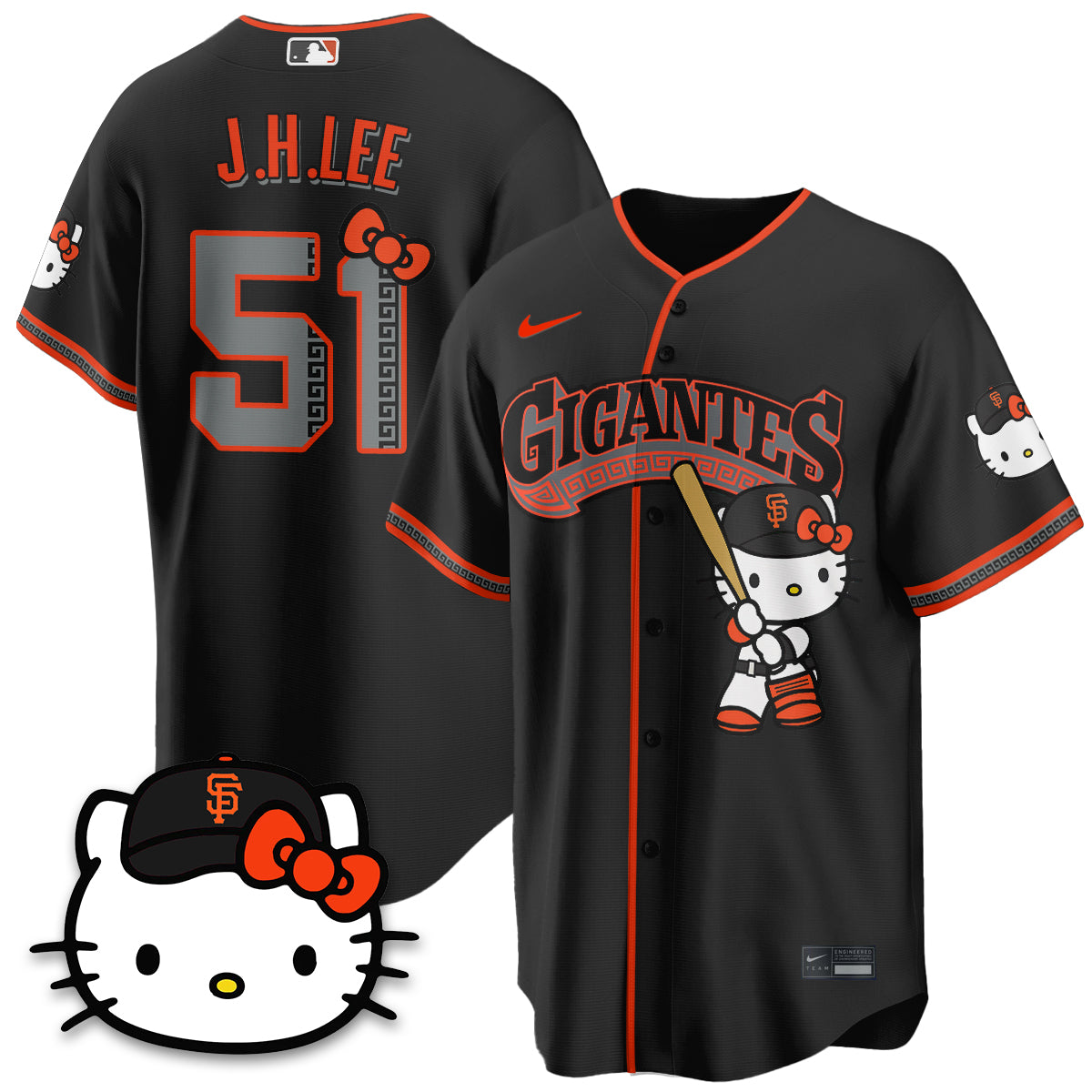 San Francisco Giants x Meow KT Vapor Jersey - Stitched