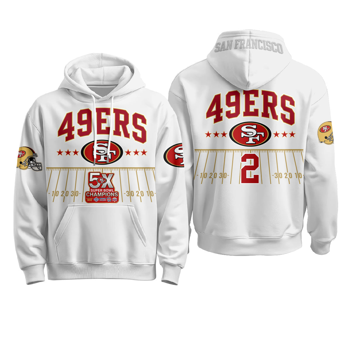 SF 5X SB Fleece Hoodie - Printed
