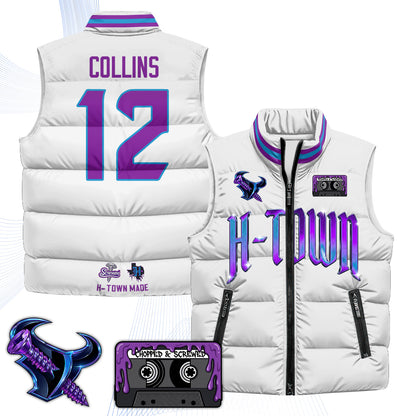 HOU "Screwcity" Puffer Vest - Printed