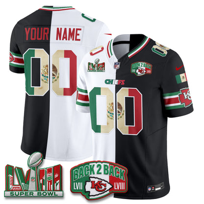 KC Mexico Split Edition Vapor Custom Jersey - Stitched