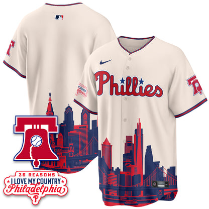 Philadelphia Phillies "26 Reasons I Love My Country" Edition Vapor Jersey - Stitched