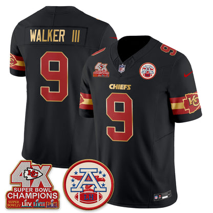 KC 4X Champs Gold Edition Vapor Jersey - Stitched