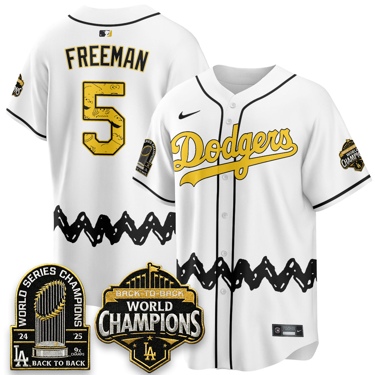 Los Angeles Dodgers x P-nuts Style Vapor Jersey - Stitched
