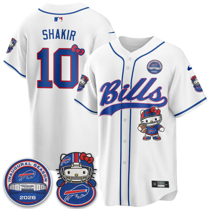 Buffalo Bills x Meow  Vapor Baseball Jersey - Stitched