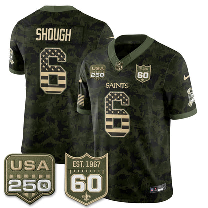 New Orleans Saints 2026 Salute to Service Vapor Jersey - Stitched