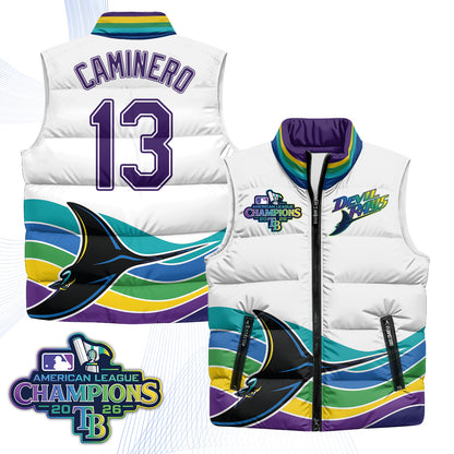 Tampa Bay Rays 2026 AL Champions Limited Puffer Vest - Printed