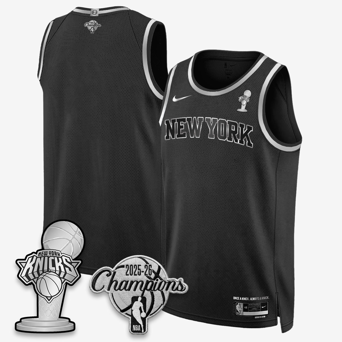 NYK 2026 NBA Champions Gold Edition Vapor Jersey - Stitched n3