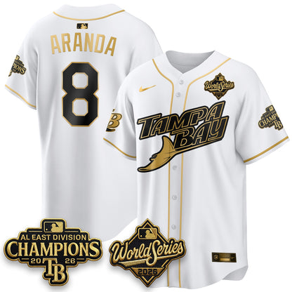 TB 2026 AL Champions Gold Edition Vapor Jersey - Stitched