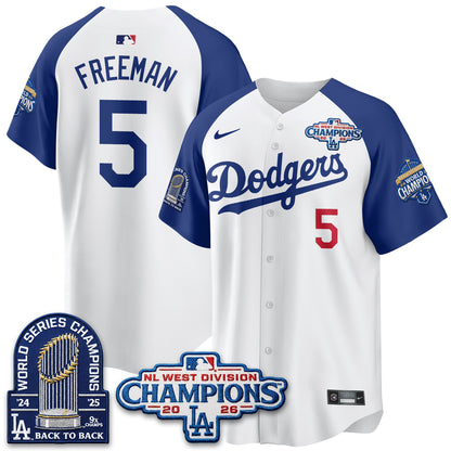 Los Angeles Dodgers 2026 NL West Champs Vapor Jersey- Stitched