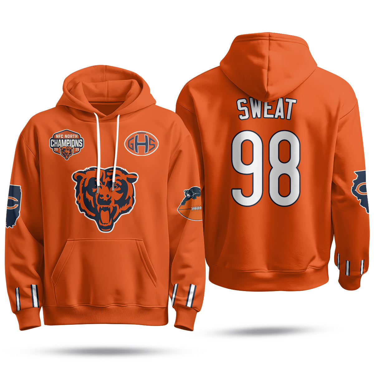 Chicago Bears 2026 Rivalries Fleece Hoodie - Printed
