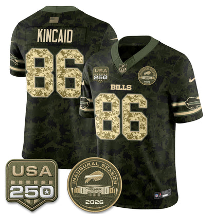 Buffalo Bills 2026 Salute to Service Edition Vapor Jersey V2- Stitched
