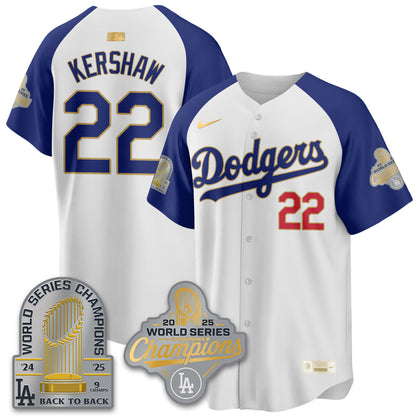 LAD Gold Collection Stadium Vapor Limited Jersey - 9x Champs - All Stitched
