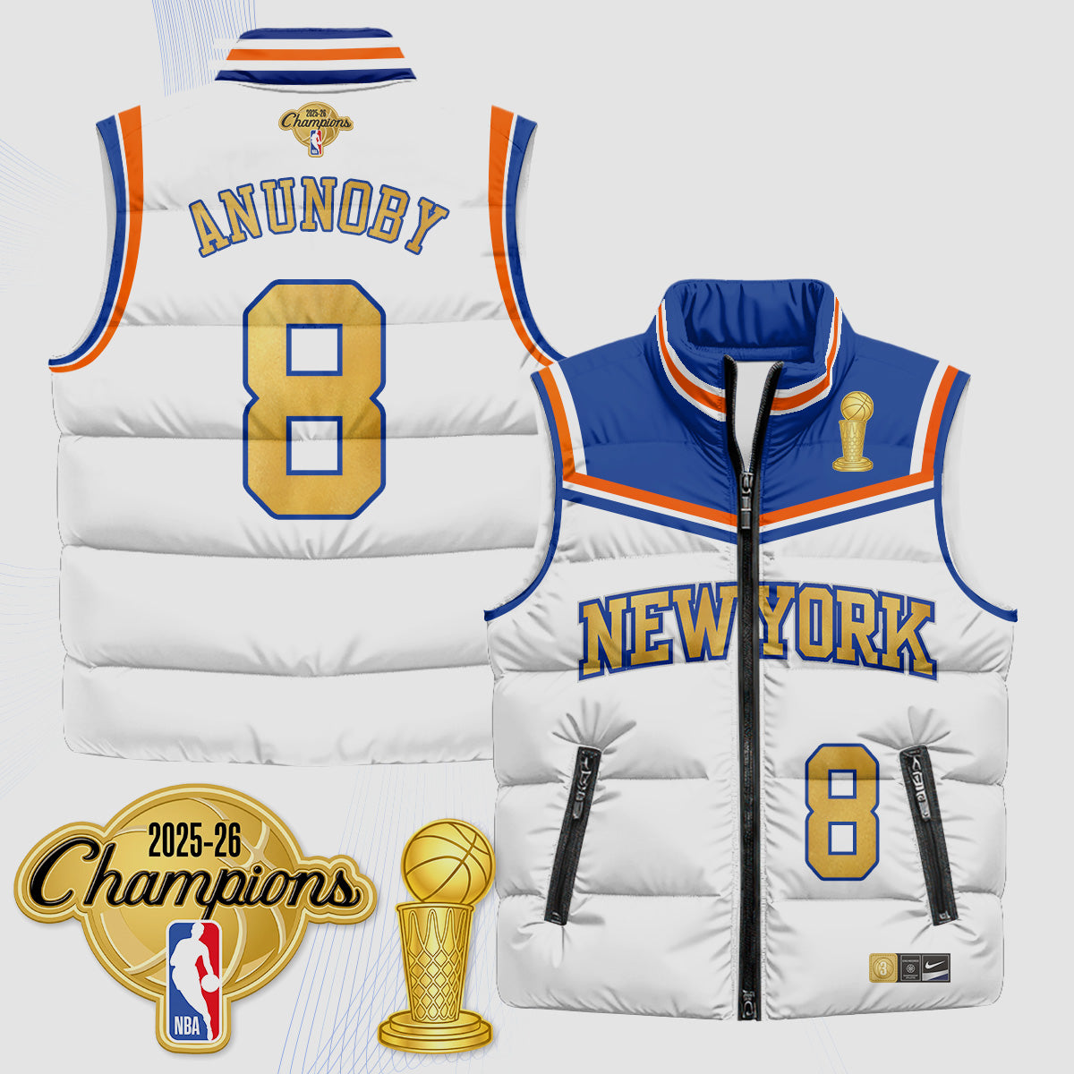 NYK Champions Night Puffer Vest - Printed