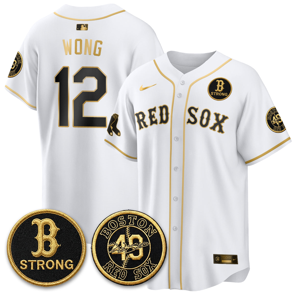 BOS Tim Wakefield Memorial Patch Vaper Premier Limited Jersey - All Stitched V2