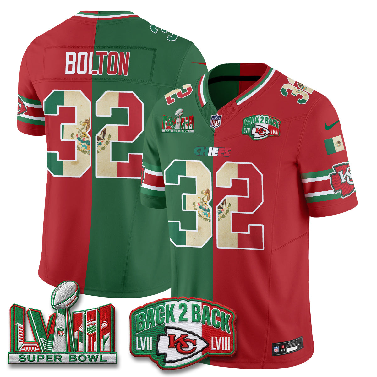 KC Mexico Split Edition Vapor Jersey - Stitched
