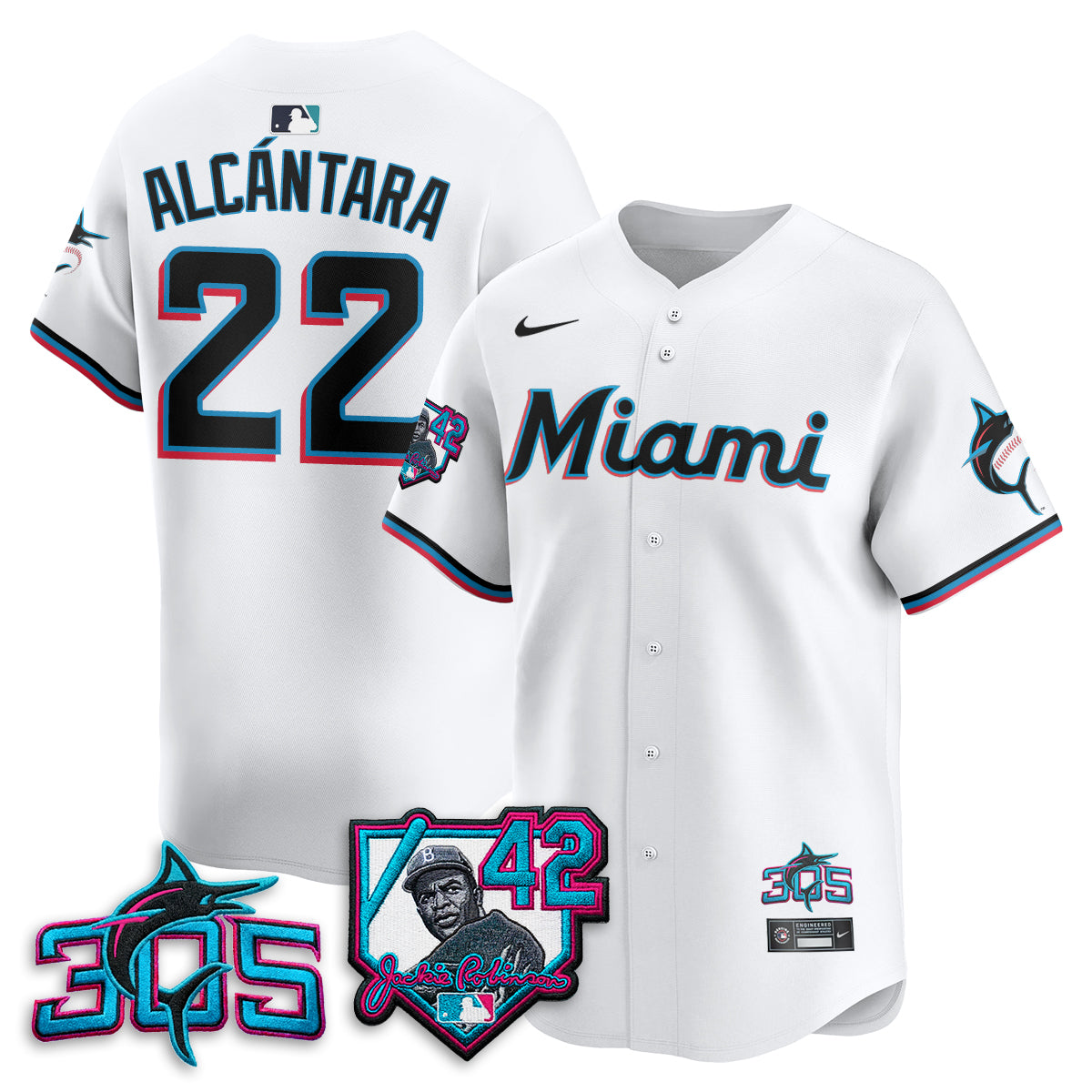 MIA 2026 Jackie Robinson New Era Vapor Limited Jersey - All Stitched