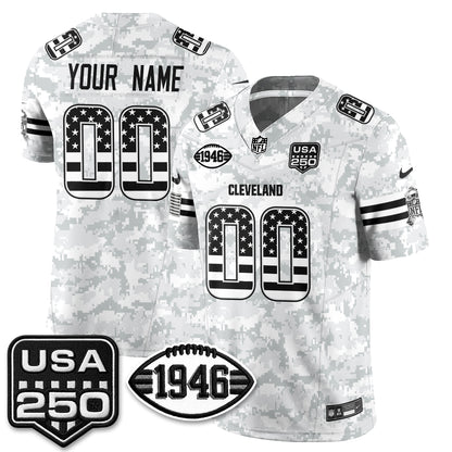 Cleveland Browns 2026 Salute to Service Vapor Custom Jersey - Stitched