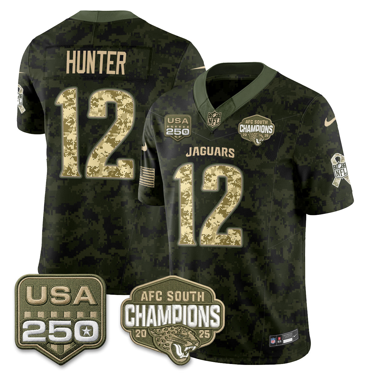 Jacksonville Jaguars 2026 Salute to Service Vapor Jersey - Stitched
