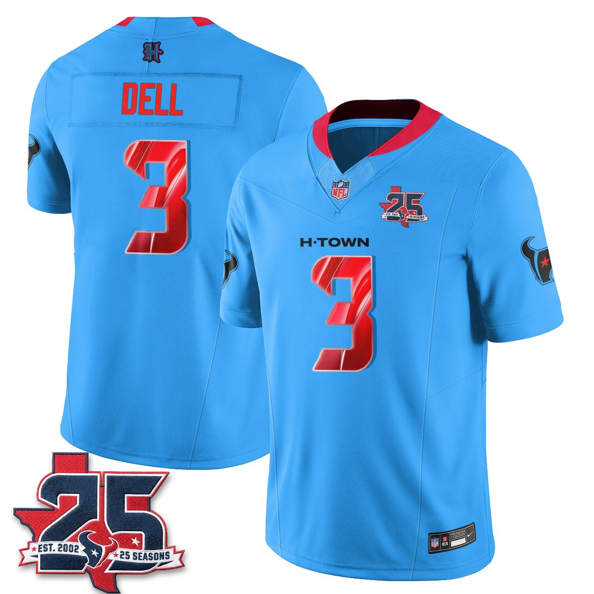 HOU Fangear Edition Vapor Jersey - Stitched