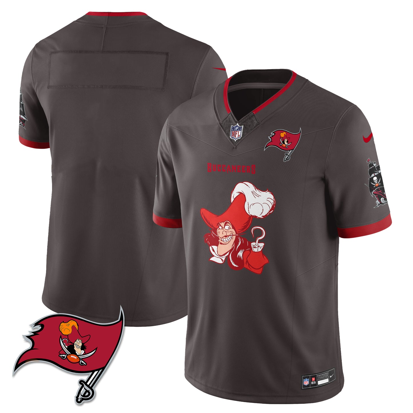 Tampa Bay Buccaneers x Red Coat Captain Edition Vapor Jersey - Stitched