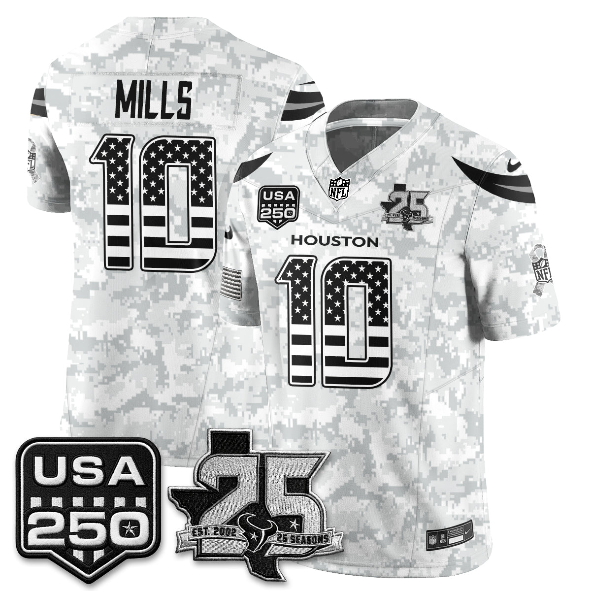 HOU 2026 Salute to Service Edition Vapor Jersey - Stitched