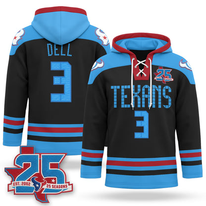 Houston Texans 2026 Rivalries Fleece-Lined Hockey Hoodie - Stitched