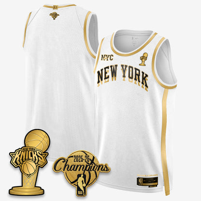 NYK 2026 NBA Champions Gold Edition Vapor Jersey - Stitched n3