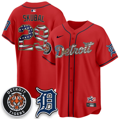 DET 2026 Independence Day USA Vapor Limited Jersey - Stitched