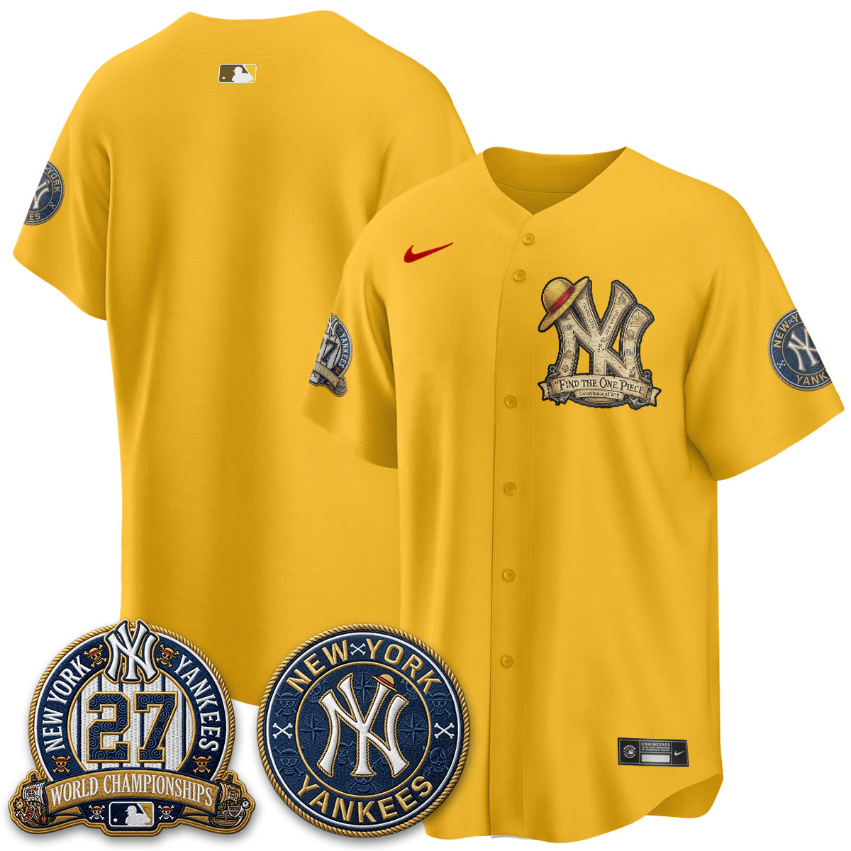 New York Yankees x OP Japanese Cartoon Limited Jersey -  Stitched