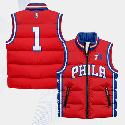 PHI Superteam 24th Season Patch Puffer Vest - Printed