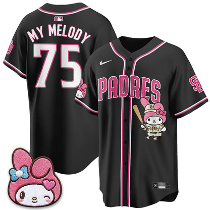 San Diego Padres x Pink Sanrio Friend Vapor Jersey - Stitched