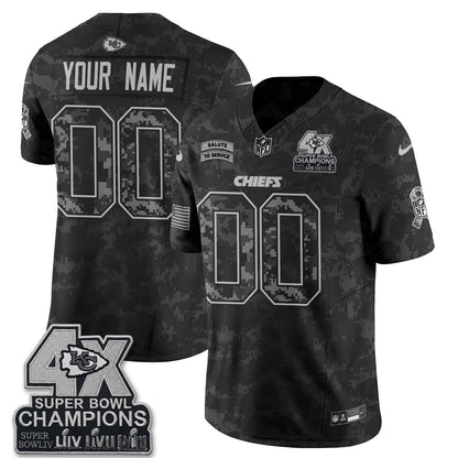 KC 2026 Salute to Service Vapor Custom Jersey V2- Stitched
