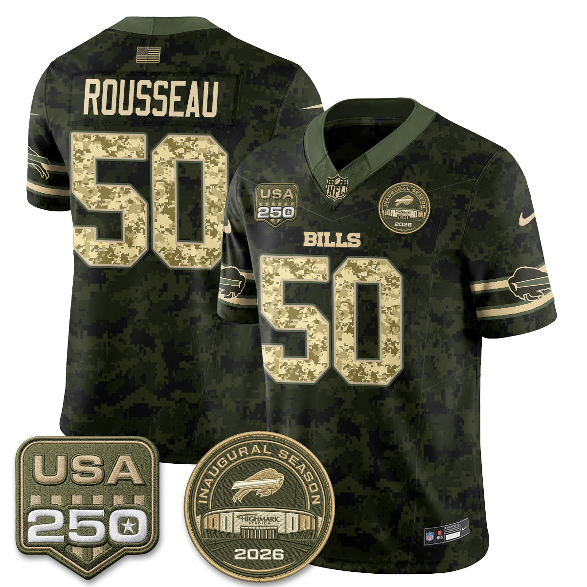 Buffalo Bills 2026 Salute to Service Edition Vapor Jersey V2- Stitched