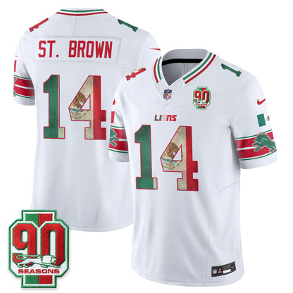 Detroit Lions Mexico Edition Vapor Jersey - Stitched