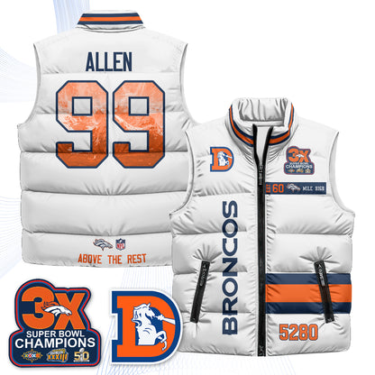 DEN "Mile High" Puffer Vest - Printed
