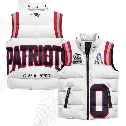 New England Patriots Rivalries Puffer Vest - Printed