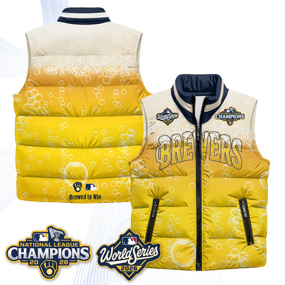 MIL "Pitcher & Pint" 2026 NL Champions Puffer Vest - Printed