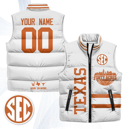TEX "Forty Acres" Custom Puffer Vest - Printed
