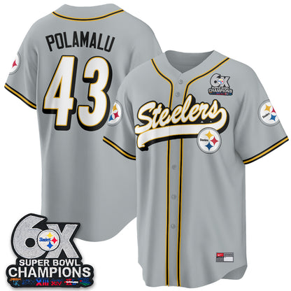 Pittsburgh Steelers 6x SBowl Baseball Vapor Jersey - Stitched