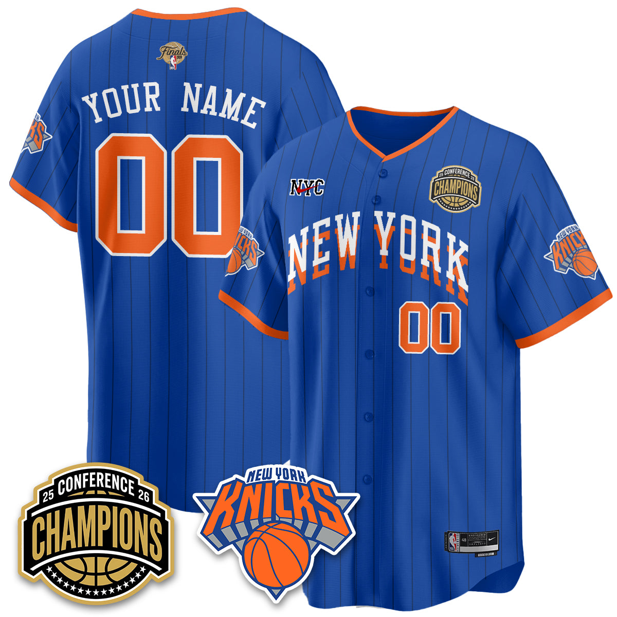 New York Knicks 2026 NBA Finals Vapor City Edition Custom Jersey V2- Stitched