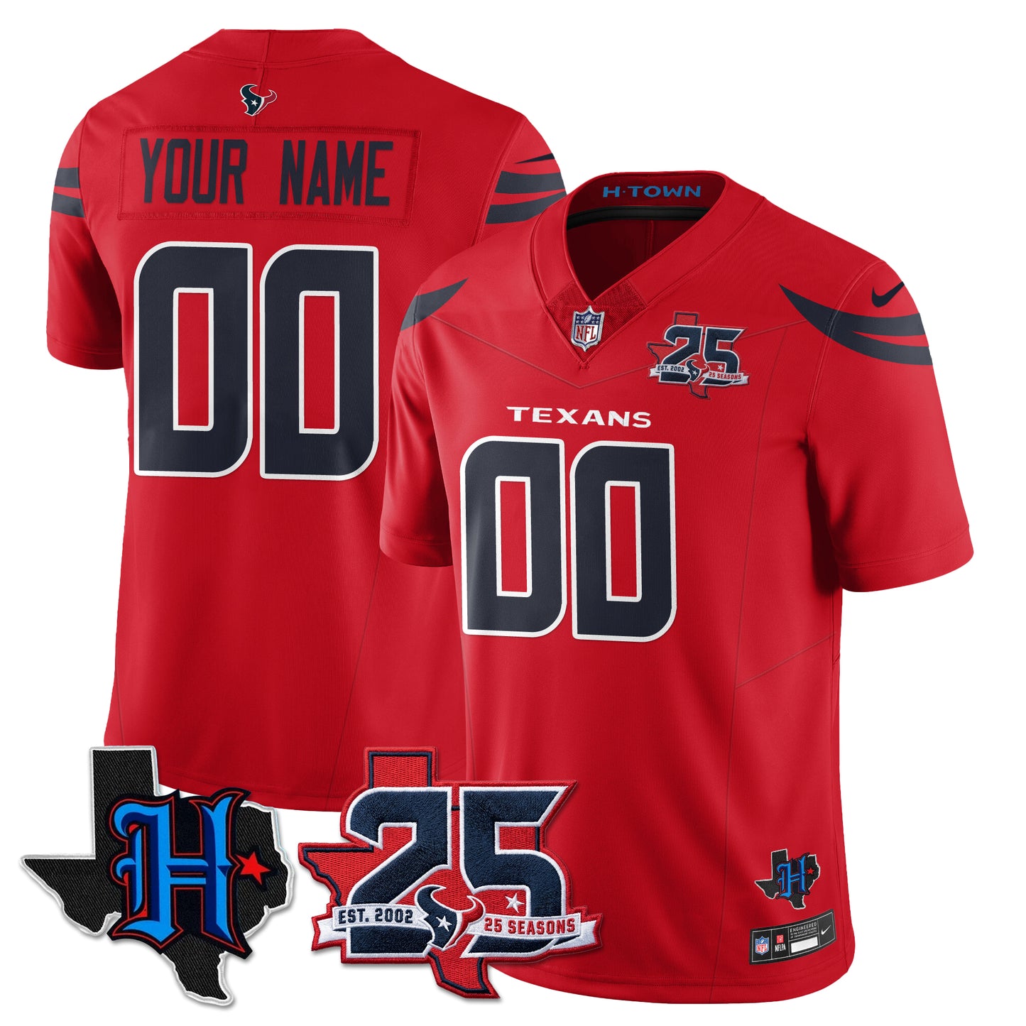 HOU 25th Seasons in 2026 Basic Vapor Custom Limited Jersey - All Stitched