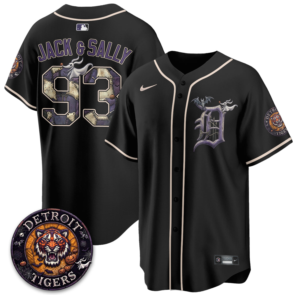 Detroit Tigers Nightmare Edition Vapor Limited Jersey - Stitched