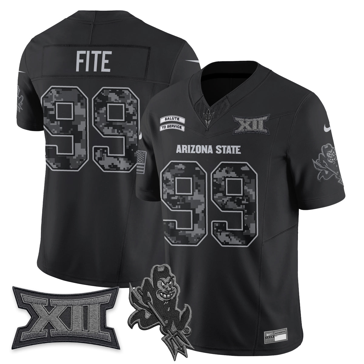 Arizona State Sun Devils 2026 Salute to Service Vapor Jersey - Stitched
