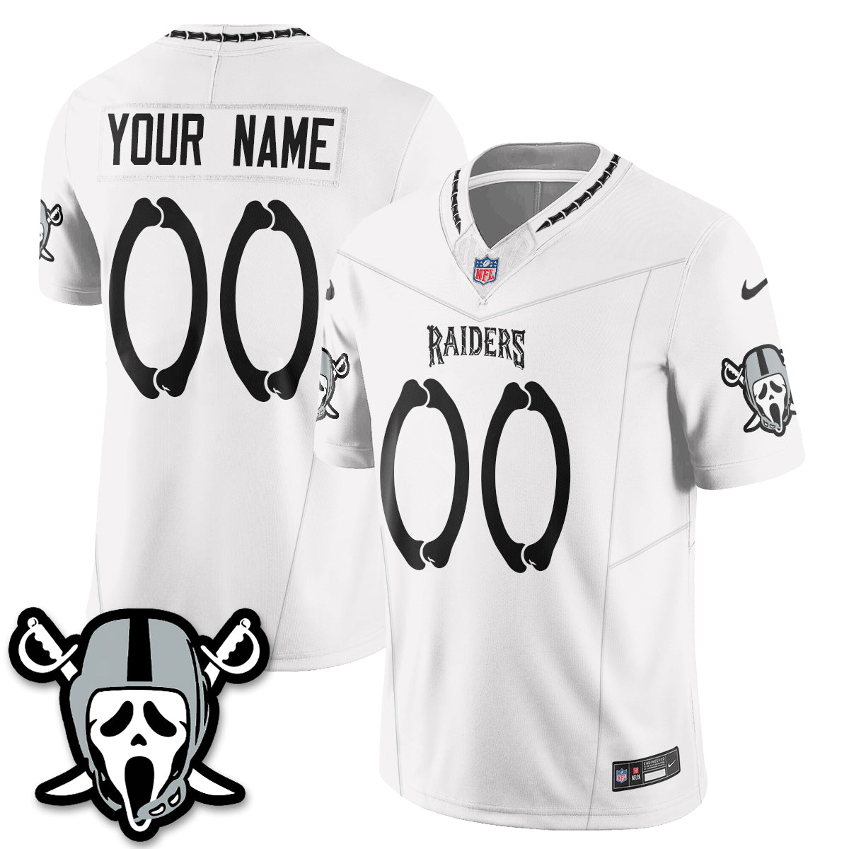 Las Vegas Raiders x Ghost Face Edition Vapor Custom Jersey - Stitched