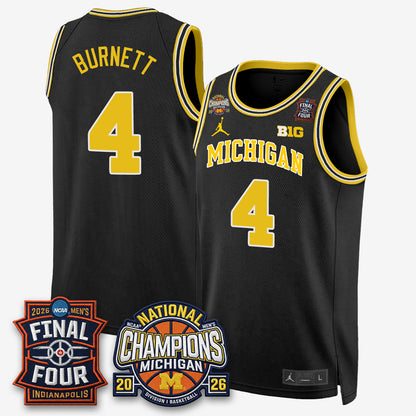 MICH Basketball National Champions Big Text Limited Vapor Jersey - All Stitched
